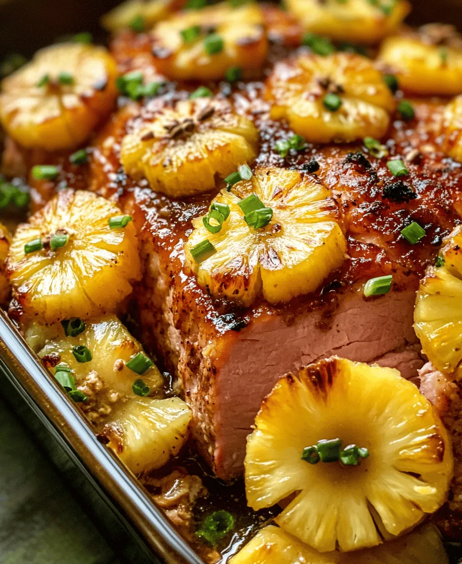 Pineapple-Glazed Baked Sliced Ham Delight is a dish that perfectly encapsulates the essence of celebration and warmth. With its tantalizing sweet and savory profile, it has become a staple centerpiece for gatherings, from family holidays to festive celebrations. The combination of juicy ham with a sweet pineapple glaze creates a delightful contrast that elevates the dish, making it not only a feast for the palate but also a visual masterpiece on any dining table.