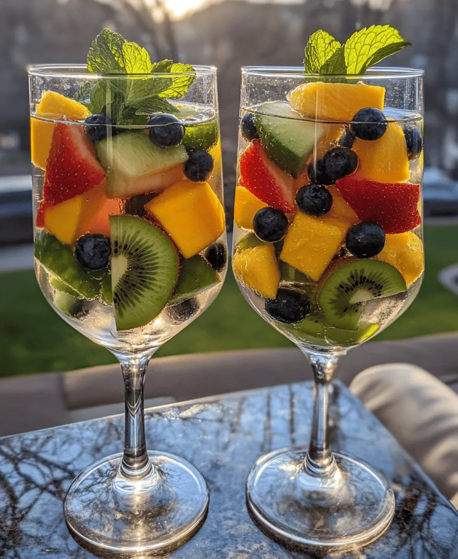 One of the standout features of Sparkling Fruit Bliss is its reliance on fresh fruits, which offer a myriad of nutritional benefits.