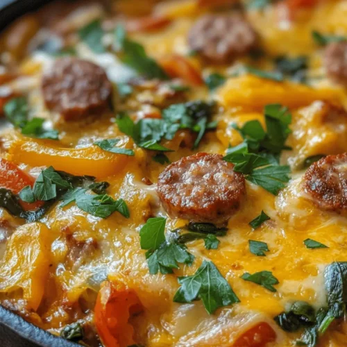 Cheddar Smoked Sausage Skillet Delight is a dish that perfectly embodies the essence of comfort food while being incredibly straightforward to prepare. This recipe combines the savory goodness of smoked sausage, the creamy richness of cheddar cheese, and the vibrant freshness of vegetables, creating a mouthwatering medley that is sure to please anyone at the dinner table. Whether you're a busy professional looking for a quick weeknight meal or planning a casual gathering with friends, this dish delivers on flavor and convenience without requiring hours in the kitchen.