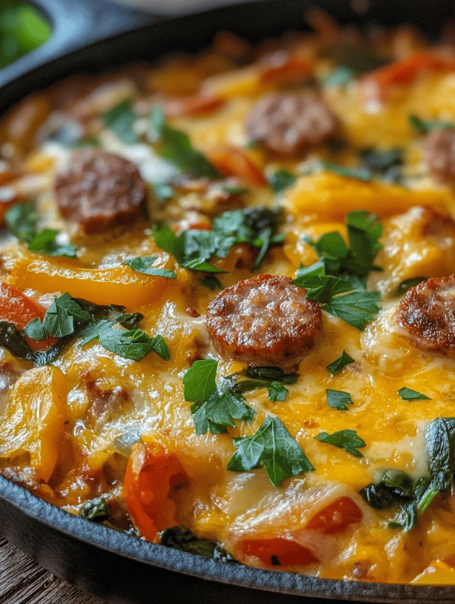 Cheddar Smoked Sausage Skillet Delight is a dish that perfectly embodies the essence of comfort food while being incredibly straightforward to prepare. This recipe combines the savory goodness of smoked sausage, the creamy richness of cheddar cheese, and the vibrant freshness of vegetables, creating a mouthwatering medley that is sure to please anyone at the dinner table. Whether you're a busy professional looking for a quick weeknight meal or planning a casual gathering with friends, this dish delivers on flavor and convenience without requiring hours in the kitchen.
