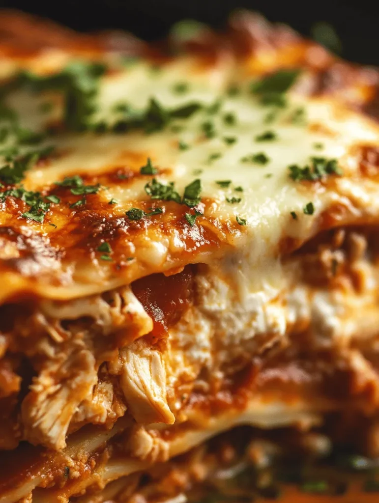 In the delightful world of comfort food, few dishes hold a candle to baked lasagna. Enter the Cheesy Delight: Baked Chicken Lasagna, a mouthwatering twist on a classic favorite that is sure to become a household staple. This dish is not just about layers of pasta; it embodies the warmth of home-cooked meals, bringing families together around the dinner table for gatherings or cozy weeknight dinners. With its creamy texture, rich flavors, and a harmonious blend of ingredients, this lasagna promises to satisfy even the pickiest of eaters.