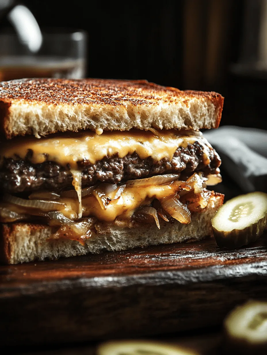 The patty melt is a beloved classic American comfort food that has stood the test of time. This iconic sandwich melds the best of two worlds: the hearty satisfaction of a juicy burger and the warm, comforting embrace of grilled cheese. Imagine biting into a perfectly toasted sandwich, where the crispy exterior gives way to a succulent beef patty, layered with sweet, caramelized onions and oozy melted cheese. Each ingredient plays a crucial role in delivering a symphony of flavors that are both nostalgic and satisfying.