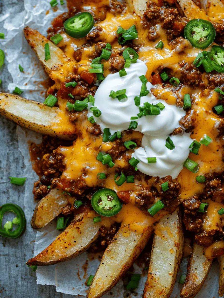 In the realm of comfort food, few dishes can rival the sheer indulgence of Fiery Delight Chili Cheese Fries. This mouthwatering creation is the perfect marriage of crispy, golden fries, hearty chili, and bubbling melted cheese, topped off with a hint of spice that sets your taste buds ablaze. Whether you’re hosting a lively gathering, enjoying a game night with friends, or simply craving a cozy evening snack, these chili cheese fries are sure to become a staple in your culinary repertoire.