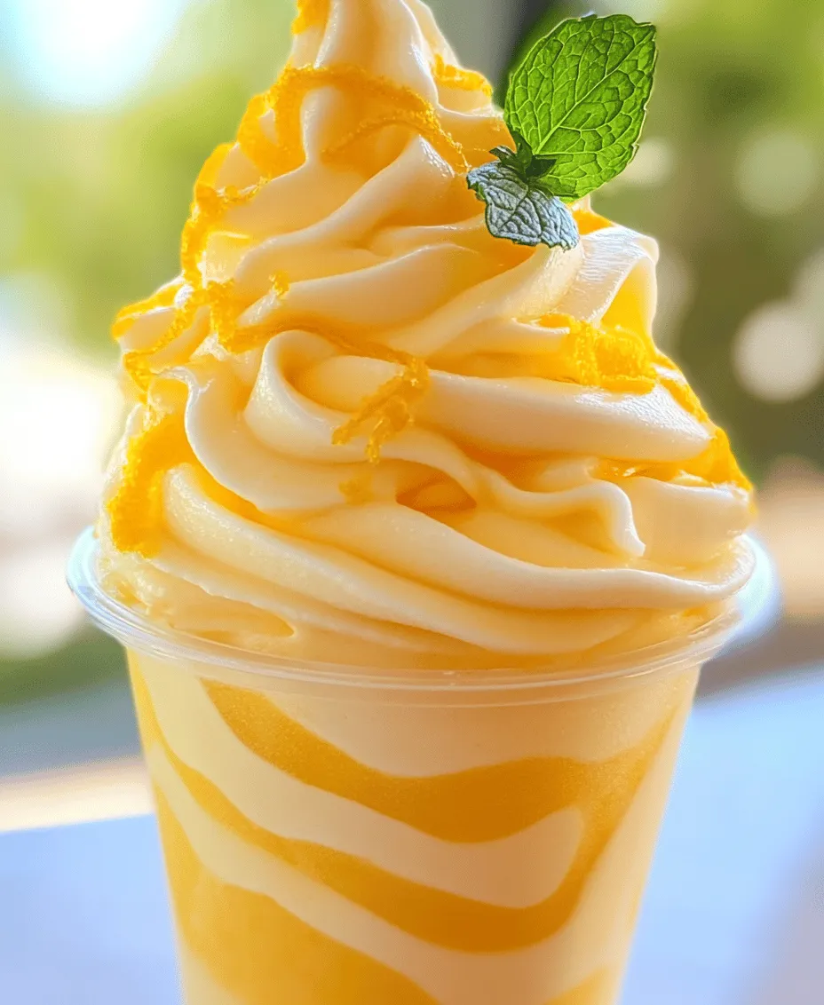 In recent years, Dole Whip has emerged as a beloved dessert, capturing the hearts and taste buds of many with its creamy, tropical essence. Originally made famous at Disney theme parks, this soft-serve treat has become synonymous with summer, vacations, and all things fruity. Its delightful combination of smooth texture and vibrant flavors brings a sense of joy, making it a quintessential indulgence on hot days. Now, imagine bringing that iconic treat into your home kitchen with a dreamy twist: the vibrant and refreshing flavor of orange.