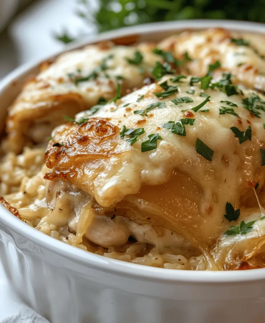 In today's fast-paced world, the allure of one-pot meals has never been more appealing. These culinary gems offer a perfect blend of convenience and flavor, allowing home cooks to create hearty, satisfying dishes with minimal effort and cleanup. One standout recipe that embodies this concept is the One-Pot French Onion Chicken & Rice—a dish that captures the essence of French cuisine while providing the comforting familiarity of a home-cooked meal. Imagine tender chicken, caramelized onions, and creamy Gruyère cheese all harmoniously combined with fluffy rice to create a delightful dining experience. This dish not only tantalizes your taste buds but also fills your kitchen with an irresistible aroma that beckons everyone to gather around the table.