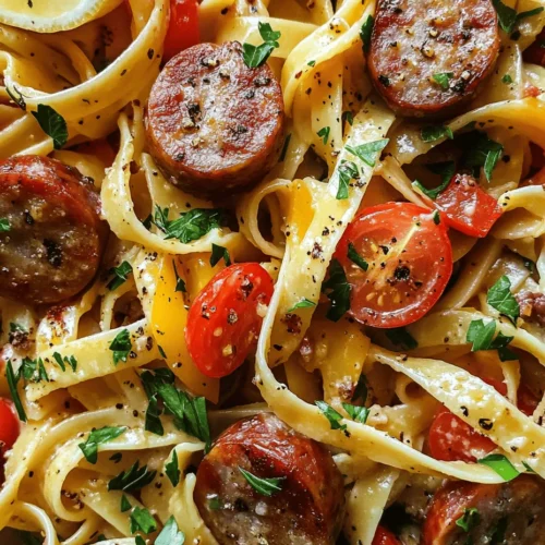 If you are seeking a dish that embodies the vibrant flavors of the South while being simple enough for a weeknight dinner, look no further than Spicy Cajun Garlic Butter Sausage Pasta. This tantalizing recipe brings together the rich, savory notes of garlic butter and the bold kick of Cajun spices, all while showcasing the hearty texture of smoked sausage. The result is a delightful pasta dish that is not only comforting but also brimming with character.