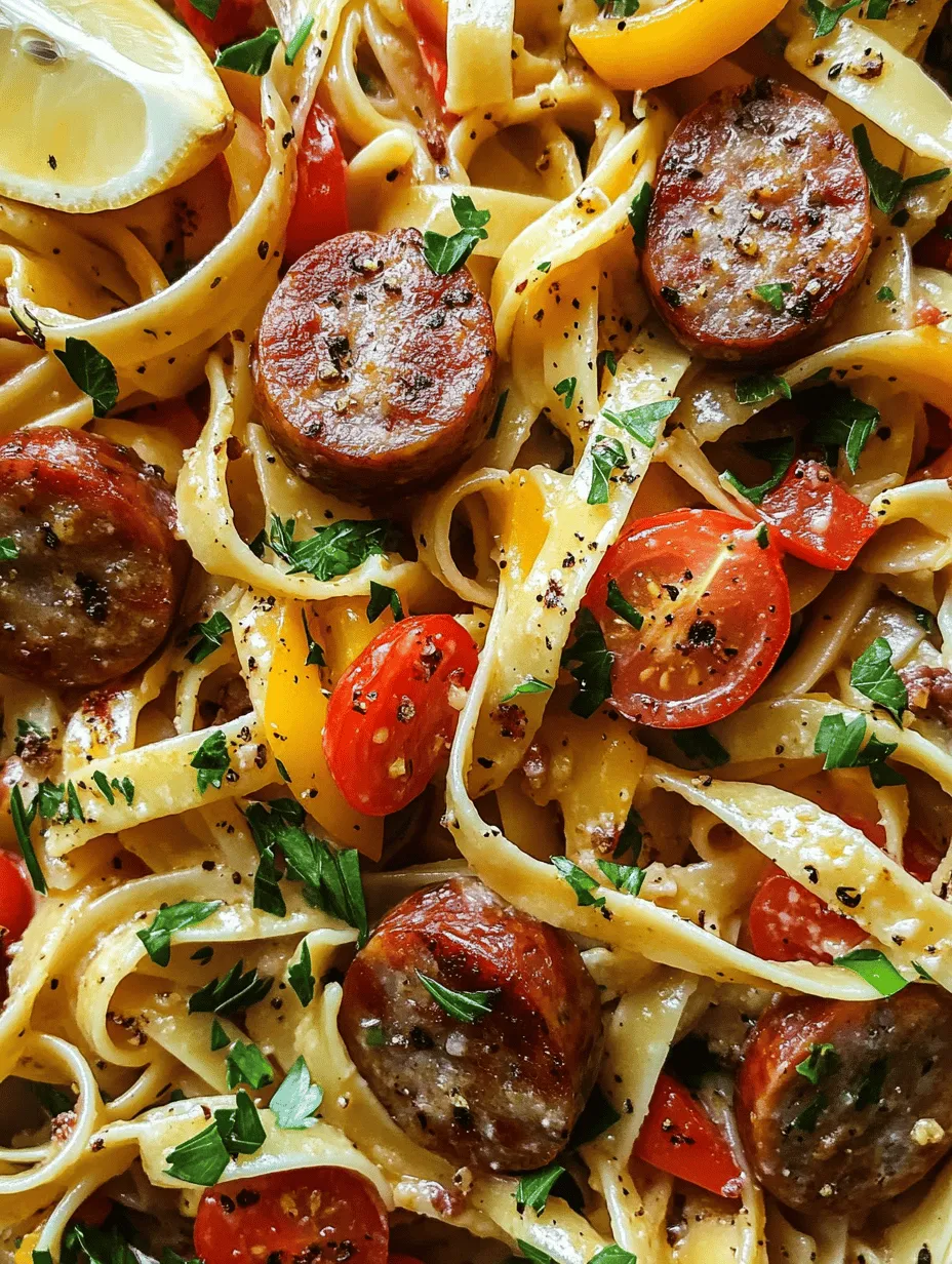 If you are seeking a dish that embodies the vibrant flavors of the South while being simple enough for a weeknight dinner, look no further than Spicy Cajun Garlic Butter Sausage Pasta. This tantalizing recipe brings together the rich, savory notes of garlic butter and the bold kick of Cajun spices, all while showcasing the hearty texture of smoked sausage. The result is a delightful pasta dish that is not only comforting but also brimming with character.