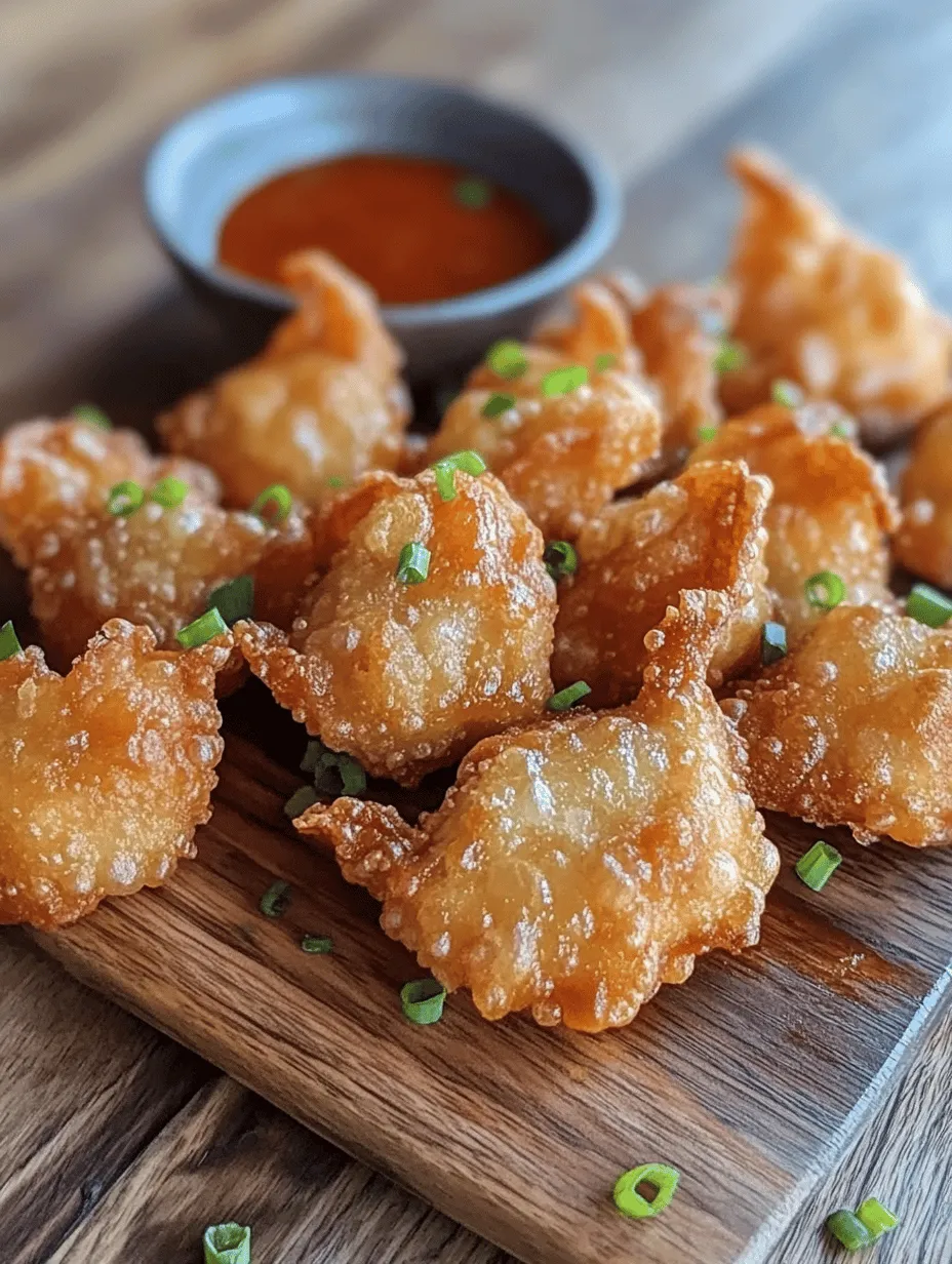 If you're looking for a crowd-pleasing appetizer that combines creamy goodness with a satisfying crunch, look no further than crispy cream cheese wontons. These delightful bites are not only incredibly tasty, but they also offer a striking contrast of textures—crispy on the outside and creamy on the inside. Perfect for parties, gatherings, or simply as a snack, these wontons are sure to impress your guests and leave them coming back for more.
