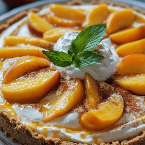 In the world of desserts, few combinations are as delightful as peach cobbler and cheesecake. Both of these classic treats bring their unique flavors and textures to the table, but when they come together, they create something truly extraordinary. Imagine a smooth, creamy cheesecake layer soothingly enveloped by a sweet and cinnamon-spiced peach mixture, all cradled in a perfectly crisp crust. This is the essence of the Ultimate Peach Dessert: Peach Cobbler Cheesecake.