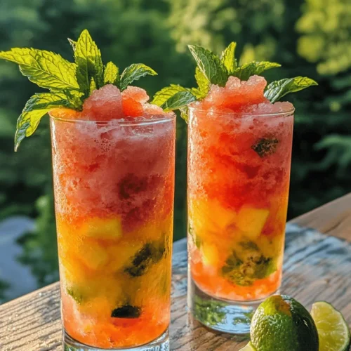 Indulge in the ultimate summer refreshment with the Spiked Ninja Slushie, a delightful blend of tropical flavors and a hint of alcohol. This vibrant drink combines the sweetness of frozen fruits with the invigorating taste of coconut water, creating a slushie that’s not only visually stunning but also incredibly refreshing. Ideal for gatherings, pool parties, or simply enjoying a sunny afternoon, this recipe is quick to prepare and perfect for those looking to cool off while savoring a grown-up beverage.