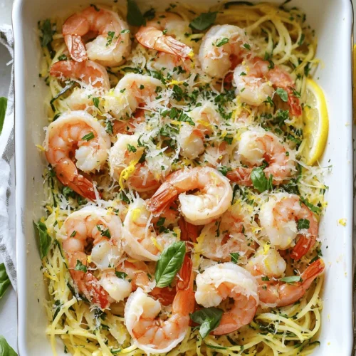 What makes this dish so appealing? For one, it beautifully balances the briny sweetness of fresh shrimp, the zesty brightness of lemon, and the aromatic notes of basil. The result is a dish that is not only delicious but also feels refreshing and light on the palate. The simplicity of the preparation, combined with the vibrant flavors, makes it a go-to recipe for seafood lovers.