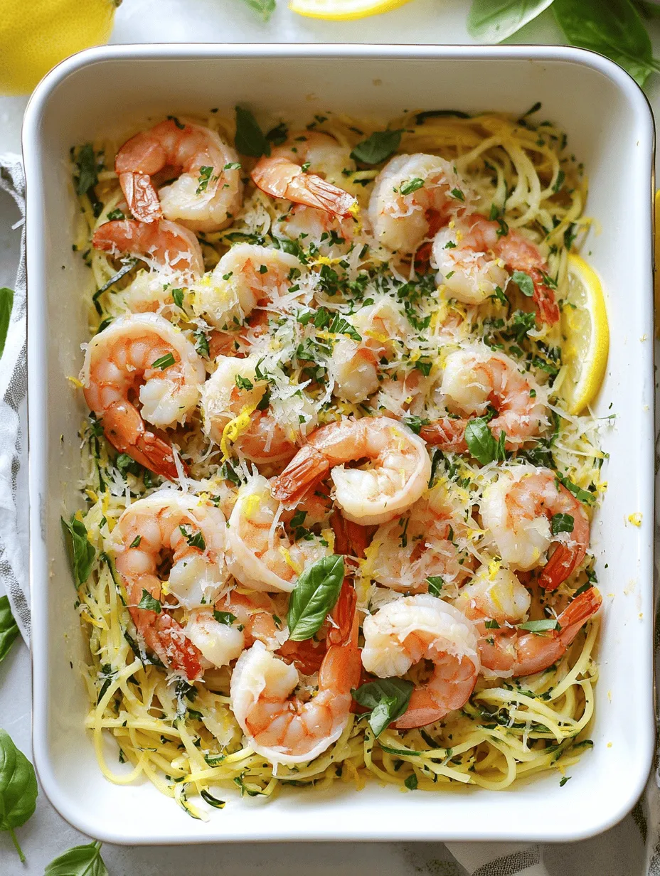 What makes this dish so appealing? For one, it beautifully balances the briny sweetness of fresh shrimp, the zesty brightness of lemon, and the aromatic notes of basil. The result is a dish that is not only delicious but also feels refreshing and light on the palate. The simplicity of the preparation, combined with the vibrant flavors, makes it a go-to recipe for seafood lovers.