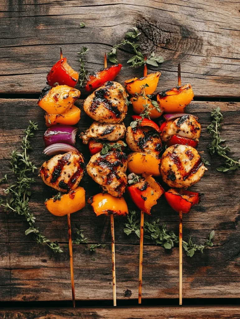 Grilled Lemon-Herb Chicken Skewers are a delightful dish that perfectly combines the bright flavors of lemon and fresh herbs with tender, juicy chicken. This recipe not only highlights the versatility of grilled chicken but also serves as a colorful centerpiece for any outdoor gathering or family dinner. Imagine the enticing aroma of marinated chicken sizzling on the grill, mingling with the zesty scent of lemon and the earthy notes of fresh herbs. It’s a dish that appeals to the senses, making it an instant favorite for summer barbecues or weeknight meals.