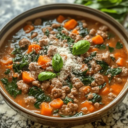 Exploring the heartwarming world of Italian cuisine often leads us to delightful dishes that warm both the body and soul. One such dish is the Cozy Italian Sausage & Spinach Soup, a comforting blend of savory flavors and wholesome ingredients. This soup embodies the essence of Italian cooking—simple, fresh, and deeply satisfying. As we dive into this recipe, we will uncover its rich origins, nutritional benefits, and step-by-step preparation, ensuring that you can easily recreate this delightful dish in your own kitchen.
