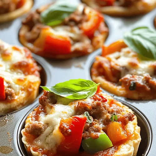Before diving into the preparation steps, it’s essential to understand the ingredients that make Mini Deep Dish Pizza Cupcakes so special. This recipe is all about combining quality components to create a dish that bursts with flavor and texture. Let’s take a closer look at the key ingredients that will elevate your mini pizza experience.