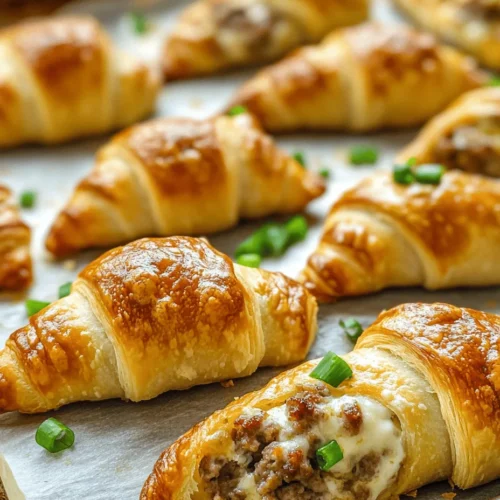 Savory Sausage Crescents are an irresistible snack that brings a delightful blend of flavors and textures to your table. These crescent rolls, filled with a savory mixture of sausage, cream cheese, and gooey mozzarella, are not just delicious; they are also incredibly versatile. Perfect for gatherings, parties, or even a quick meal option, these treats are sure to please both family and friends.