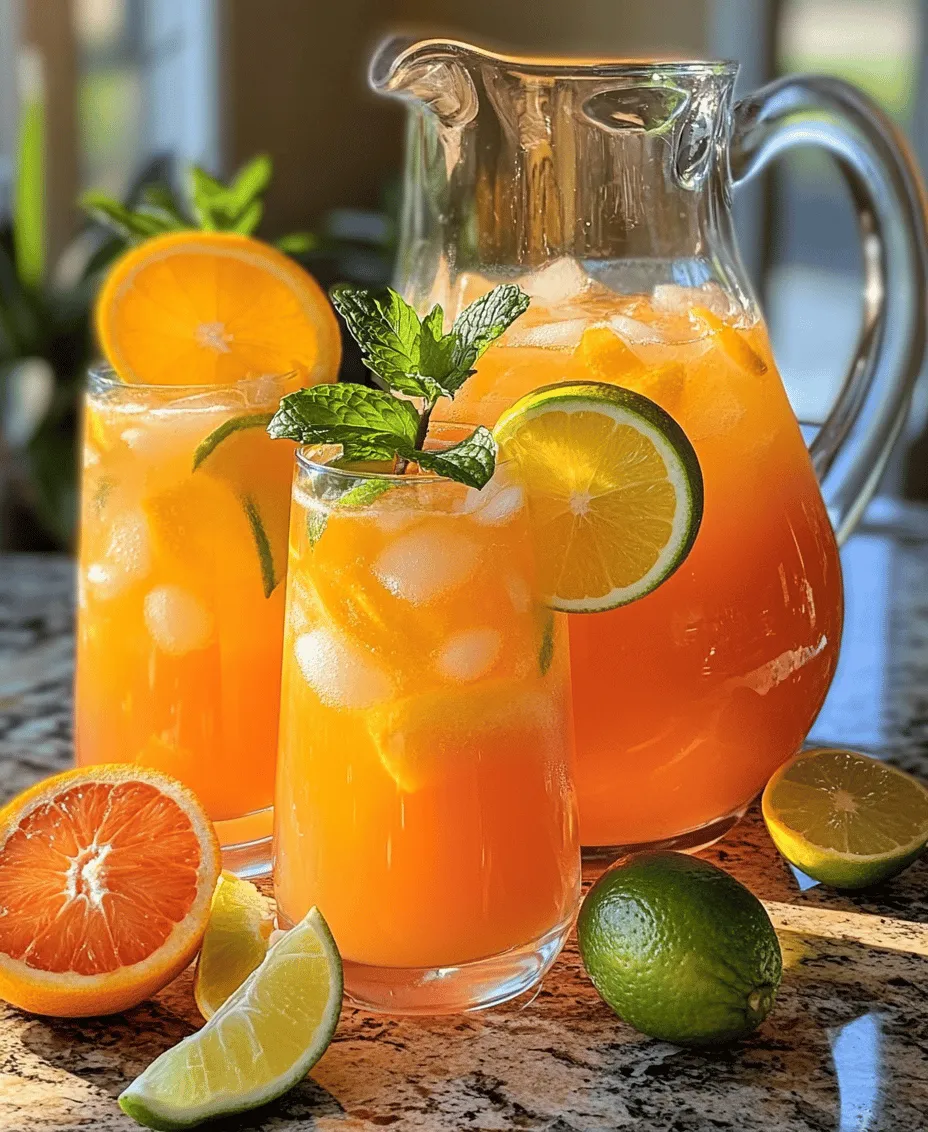As the sun shines brighter and the temperatures rise, there's nothing quite like a refreshing drink to quench your thirst and uplift your spirits. Enter the Tropical Citrus Splash, a vibrant and invigorating beverage that encapsulates the essence of summer in every sip. This delightful concoction is a celebration of tropical flavors, featuring a harmonious blend of fresh juices that transport you straight to a sun-soaked beach, no matter where you are.