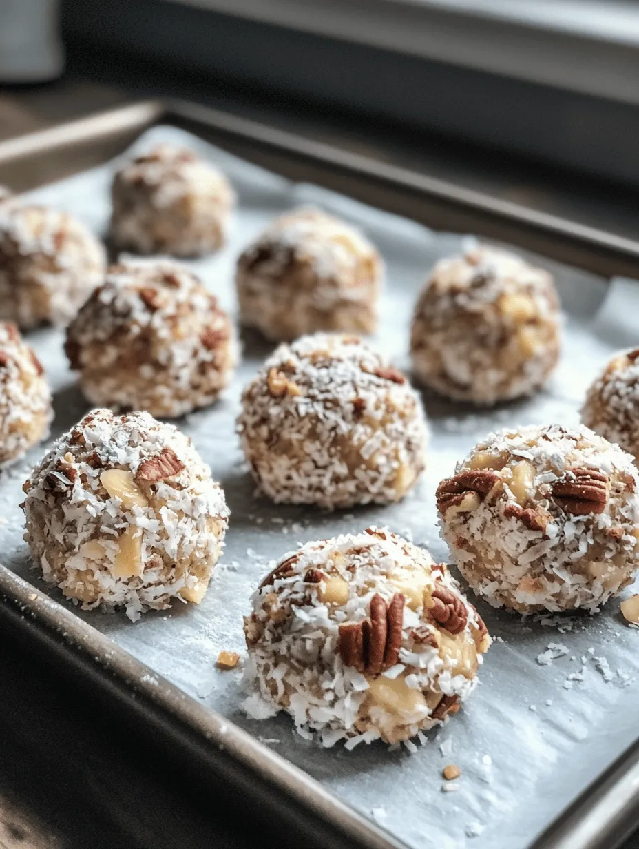 Pineapple Christmas Balls are not only appealing for their taste but also for their vibrant appearance. The golden-yellow color of crushed pineapple combined with the white of cream cheese and the brown of nuts creates a visually stunning treat. This visual allure is complemented by the unique combination of flavors that evoke memories of tropical vacations, making them a refreshing addition to the traditional holiday dessert lineup.