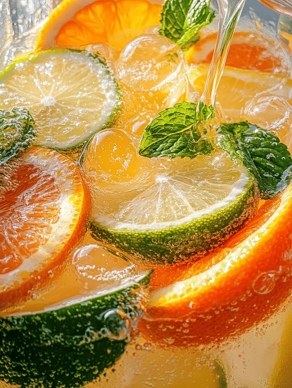 The magic of the Refreshing Citrus Splash lies in its fresh ingredients, each playing a crucial role in crafting the perfect drink. Let’s take a closer look at each component and explore the health benefits and flavor profiles they bring to the table.