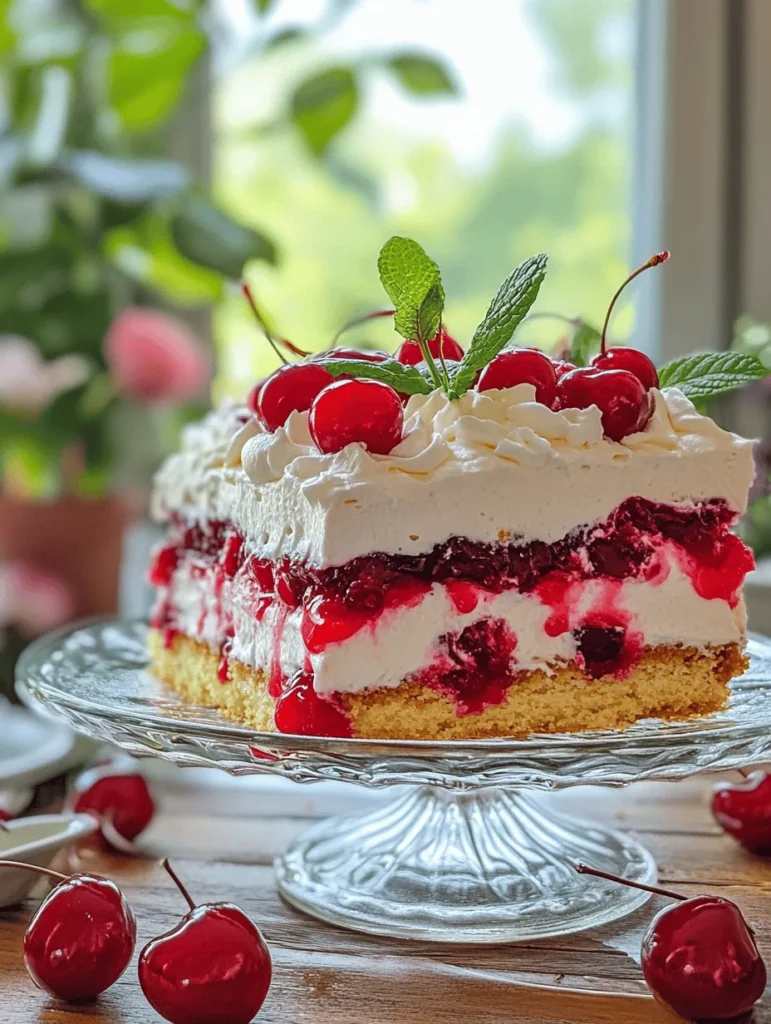 If you're searching for a dessert that will leave your guests raving and your taste buds dancing, look no further than the Cherry Poke Cake. This delightful treat combines the moistness of a classic cake with a burst of fruity flavor, making it a favorite at gatherings, celebrations, and family dinners alike. With its vibrant cherry filling and luscious whipped cream topping, Cherry Poke Cake is as visually appealing as it is delicious.