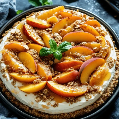 Peach Cobbler Cheesecake Delight is a culinary masterpiece that brilliantly fuses two beloved desserts into one extraordinary treat. Imagine the creamy, velvety texture of a classic cheesecake, intermingled with the warm, fruity essence of freshly baked peach cobbler. This dessert isn't just a feast for the palate; it’s a visual delight that captures the spirit of summer and the comfort of home baking. Whether you are hosting a summer barbecue, celebrating a family gathering, or simply looking to impress at a potluck, this dessert is sure to steal the show and leave guests asking for seconds.