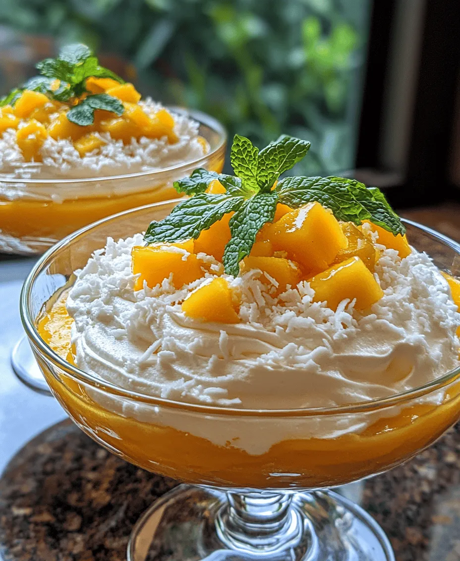 Imagine a dessert that transports you to a sun-soaked tropical paradise with every spoonful—a dessert that embodies the freshness of ripe mangoes and the creamy richness of coconut. Enter the Coconut Mango Mousse Delight, a luscious treat that is not only a feast for the eyes but also a delight to the palate. This mousse is the perfect way to celebrate the vibrant flavors of summer, making it an ideal choice for gatherings, special occasions, and even simple weeknight indulgences.