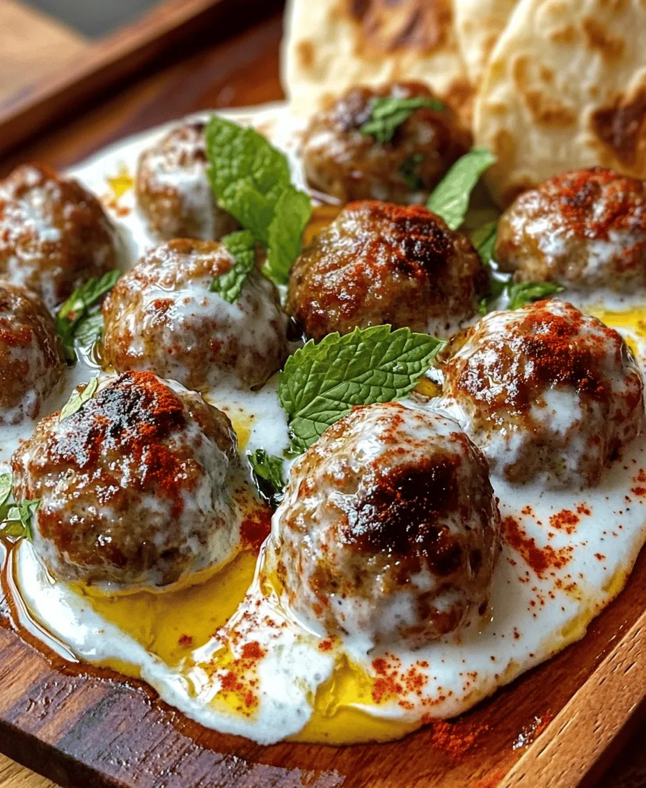 Turkish cuisine is a rich tapestry of flavors, colors, and aromas, deeply rooted in a history that spans centuries. Known for its harmonious blend of spices and fresh ingredients, Turkish food embodies the essence of culinary artistry. Among the myriad of dishes that represent this vibrant cuisine, *Turkish Meatballs in Yogurt Sauce* stands out as a beloved classic. This dish not only showcases the unique flavors of Turkey but also reflects its cultural significance, making it a staple at family gatherings and social occasions.