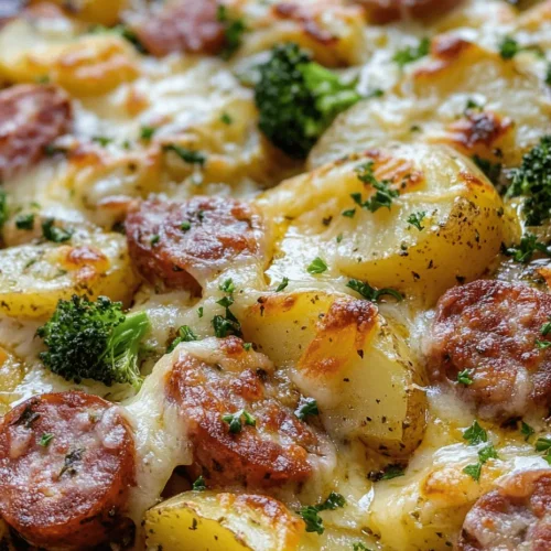 In the fast-paced world we live in today, finding time to prepare a wholesome meal can feel like a daunting challenge, especially for busy families. Enter one-pan meals—a culinary innovation that not only saves time but also simplifies the cooking and cleanup process. Among the myriad of one-pan recipes, One-Pan Cheesy Ranch Potatoes and Sausage stands out as a delicious, hearty option that promises to please both adults and children alike. This recipe combines the comforting flavors of roasted potatoes and savory sausage, all infused with a zesty ranch seasoning that brings everything together in a delightful way.