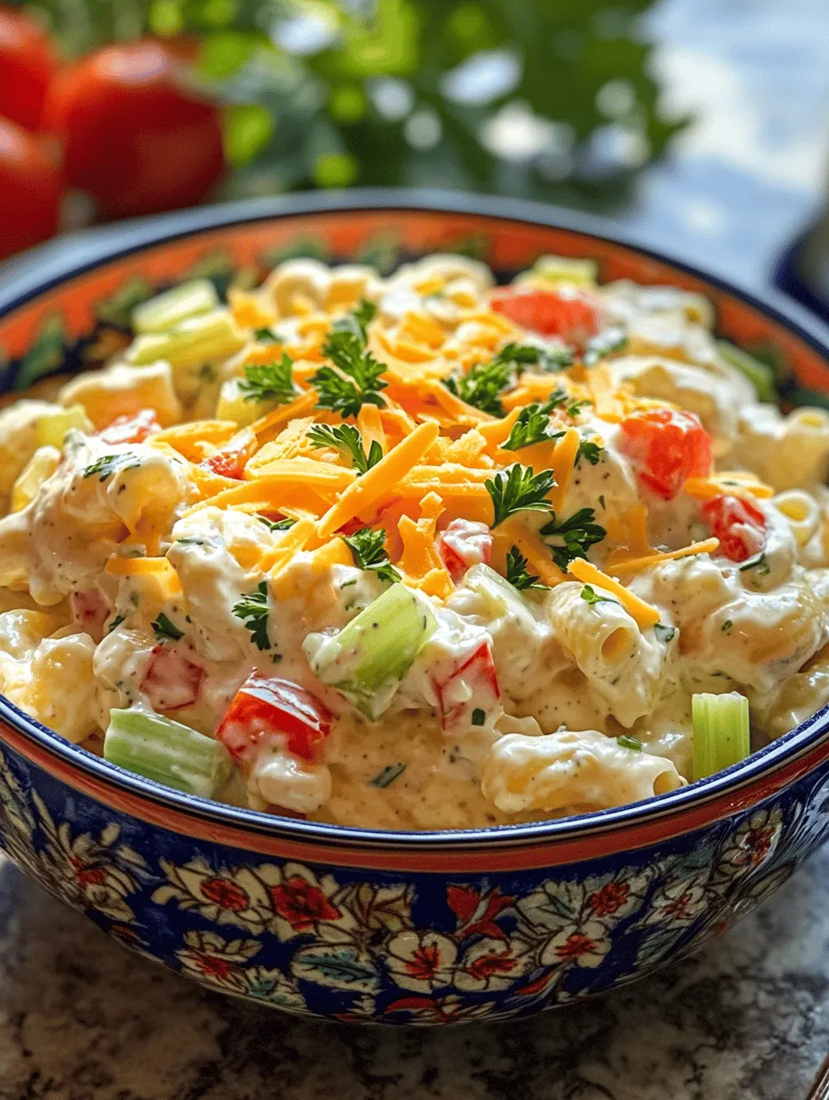 Macaroni salad is a timeless dish that brings comfort and nostalgia to the table. This delightful pasta salad is not only easy to prepare but also packed with flavor and texture, making it a perfect addition to picnics, barbecues, and family gatherings. Its creamy dressing, combined with crunchy vegetables and savory cheese, creates a dish that appeals to both children and adults alike. Whether you’re preparing a potluck dish or simply looking for a quick side to complement your meal, macaroni salad is versatile enough to fit any occasion. In this article, we will explore the delightful macaroni salad recipe in detail, emphasizing its ingredients, preparation method, and variations to suit your taste.