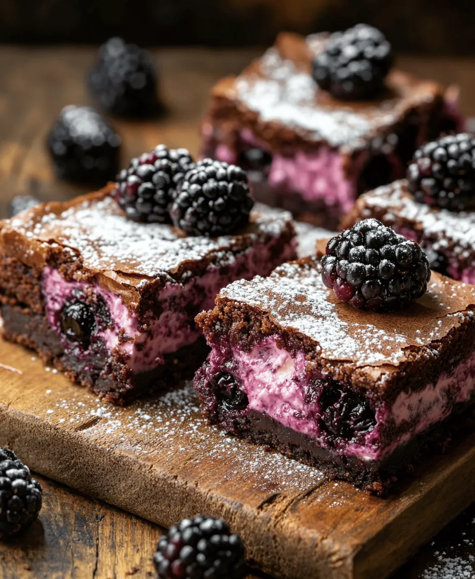 Before you embark on your baking adventure, it’s essential to understand the key components that make up Blackberry Cream Cheese Brownies. Each ingredient plays a vital role in creating the perfect balance of flavors and textures, ensuring that your brownies turn out deliciously every time.