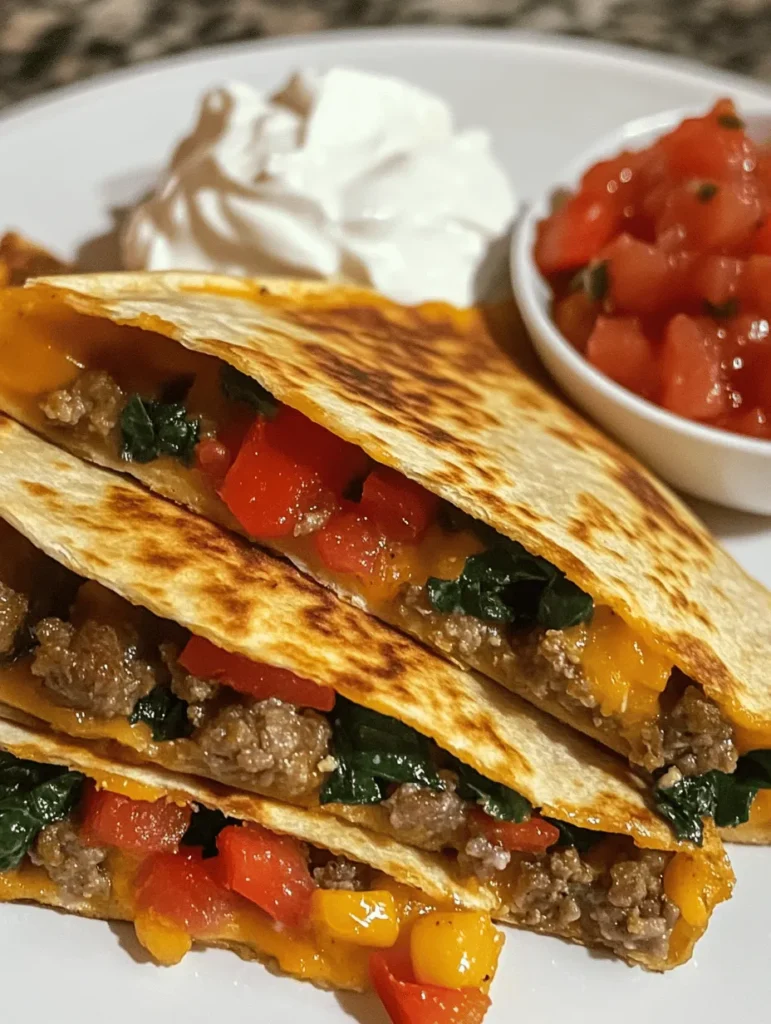 At the heart of breakfast quesadillas is the delightful fusion of ingredients that come together to create a flavorful dish. The primary components typically include eggs, a variety of cheeses, and an assortment of vegetables. The choice of cheese is crucial; sharp cheddar adds a bold, tangy flavor that complements the richness of the eggs, while feta cheese introduces a creamy, slightly salty element that elevates the overall dish. The combination of these cheeses not only enhances the flavor profile but also contributes to a delightful melty texture that is simply irresistible.