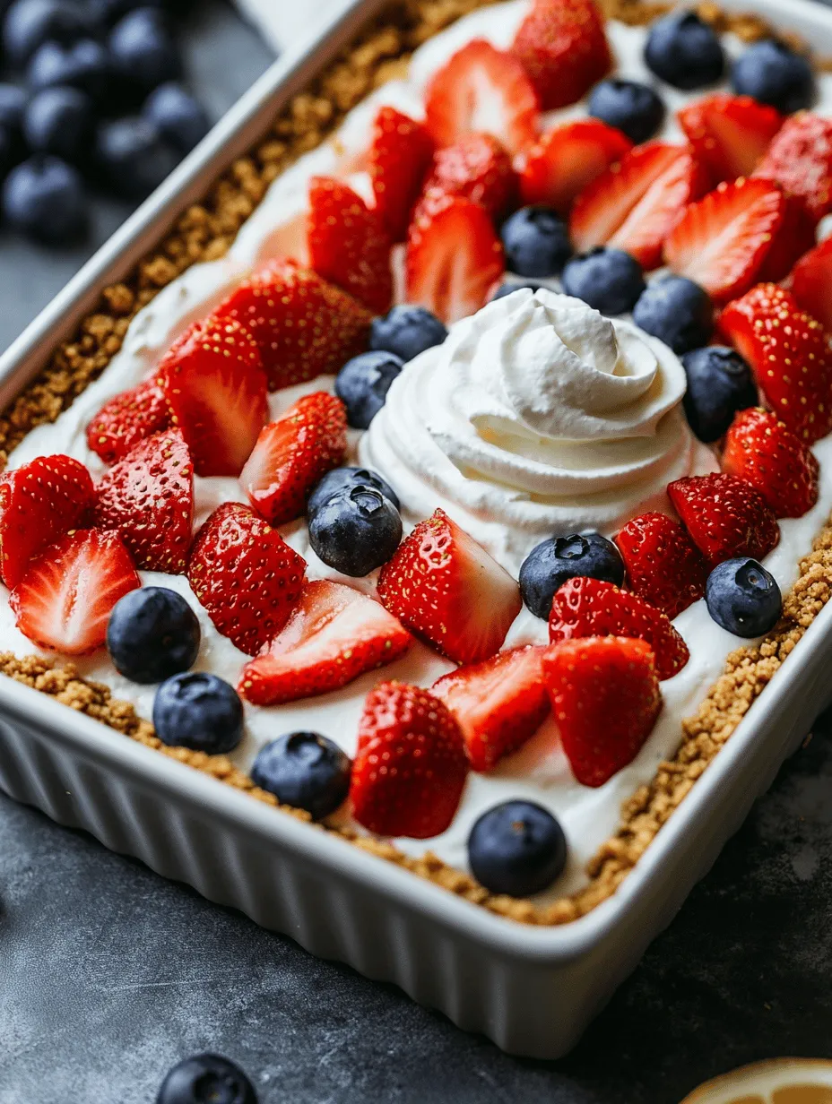 As summer approaches, many of us start looking for ways to celebrate the season with delicious and festive desserts. One standout option is the No-Bake Cheesecake Flag Bars, a strikingly beautiful and delicious treat that pays homage to the American flag. These bars not only look impressive but also capture the creamy, indulgent flavor of traditional cheesecake without the need for an oven. Perfect for patriotic occasions such as Independence Day, Memorial Day, or any gathering where you want to add a touch of festivity, these cheesecake bars are sure to be a hit.