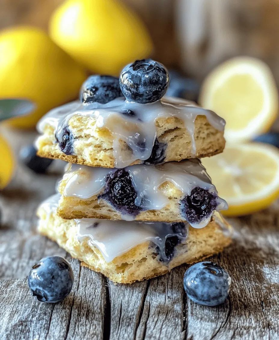 If you're looking for a delightful treat that perfectly balances sweetness and zestiness, look no further than our Blueberry Bliss Biscuits with Zesty Lemon Glaze. These biscuits are not only a feast for the taste buds but also a visual delight, boasting vibrant bursts of blueberries encased in fluffy, tender biscuit dough. The addition of a zesty lemon glaze elevates them further, bringing a bright, refreshing flavor that complements the natural sweetness of the blueberries.