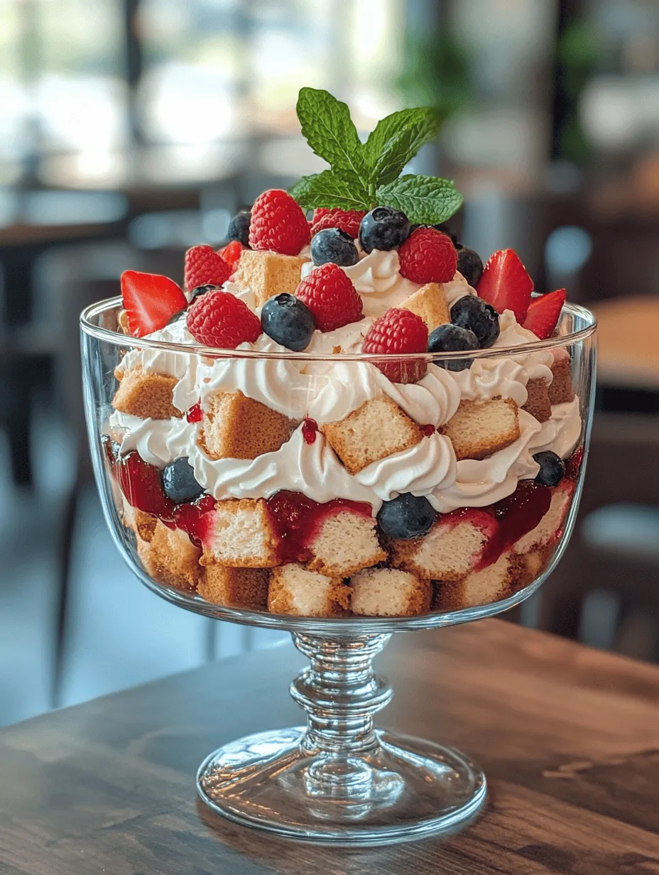 The trifle has a rich history that dates back to the 16th century in England, where it was initially created as a simple dessert made of custard, jelly, and whipped cream. Over the centuries, this dessert has evolved significantly, with various adaptations appearing across cultures. The traditional components of a trifle typically include a sponge cake soaked in sherry or fruit juice, layered with fruits, custard, and whipped cream.