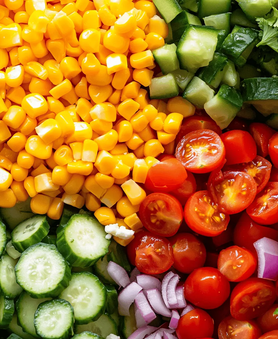 What makes this salad truly special is its versatility. It can be served as a refreshing side dish alongside grilled meats, as a centerpiece at a potluck, or even as a standalone meal when paired with a protein. The bright colors of the fresh ingredients not only make it visually appealing but also indicate the wealth of nutrients packed within.