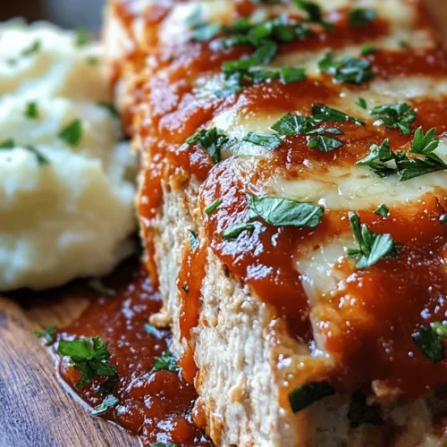 Discover the irresistible flavor of Melt-in-Your-Mouth Garlic Parmesan Chicken Meatloaf, a delightful twist on a classic comfort food. This easy-to-follow recipe combines the savory notes of garlic and Parmesan with the tenderness of ground chicken to create a dish that's perfect for family dinners or meal prep. The combination of flavors not only tantalizes the taste buds but also provides a nutritious and satisfying meal option. With its rich flavor profile and moist texture, this meatloaf will leave everyone asking for seconds. Whether you’re preparing a weeknight dinner or looking to impress guests, this meatloaf is sure to please.