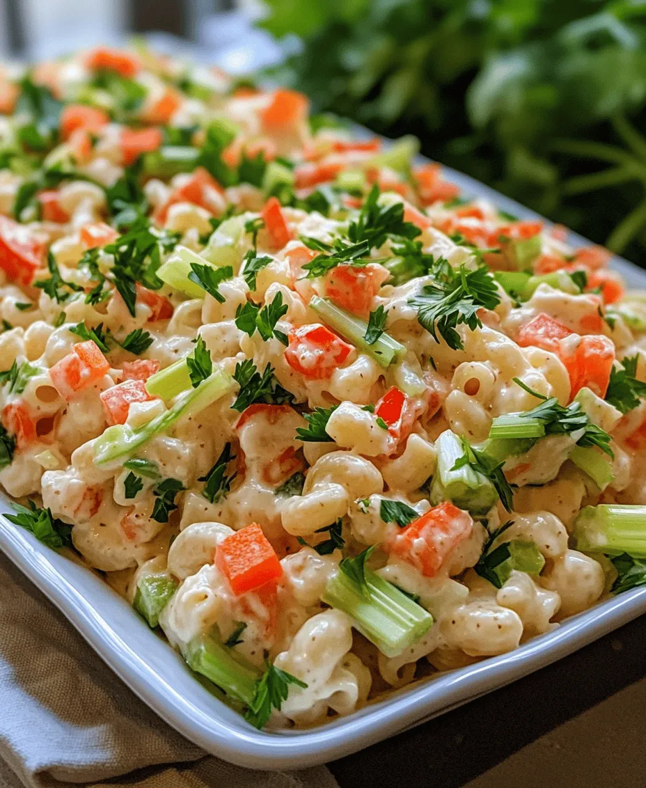 At the heart of Fieri’s Ultimate Mac Attack Salad lies elbow macaroni, a staple in many kitchens around the world. This short, tubular pasta is not only beloved for its chewy texture but also for its ability to hold onto dressings and flavors, making it an ideal choice for salads. When cooked to perfection, elbow macaroni provides a delightful bite that complements the creamy dressing and fresh vegetables.