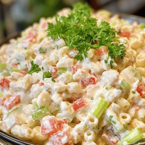 At the heart of Fieri’s Ultimate Mac Attack Salad lies elbow macaroni, a staple in many kitchens around the world. This short, tubular pasta is not only beloved for its chewy texture but also for its ability to hold onto dressings and flavors, making it an ideal choice for salads. When cooked to perfection, elbow macaroni provides a delightful bite that complements the creamy dressing and fresh vegetables.