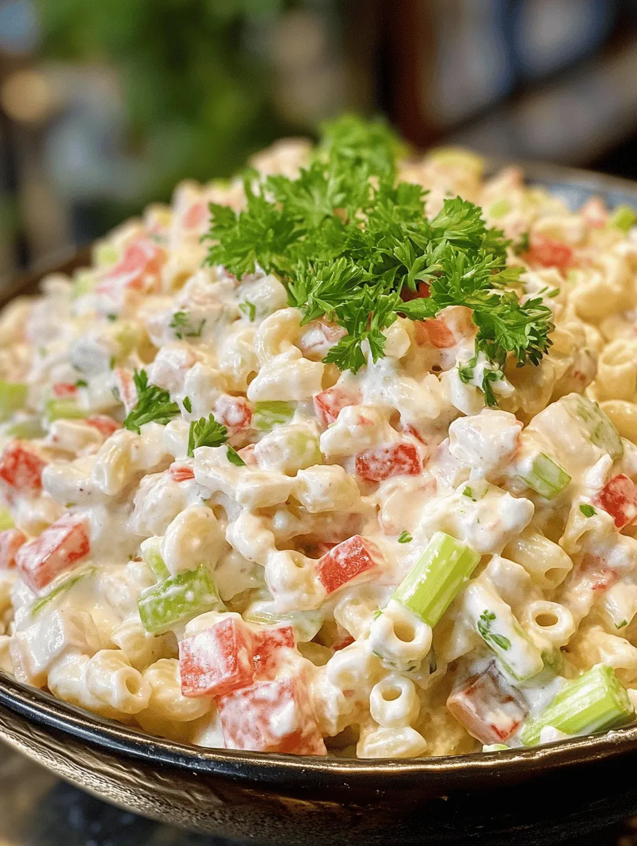 At the heart of Fieri’s Ultimate Mac Attack Salad lies elbow macaroni, a staple in many kitchens around the world. This short, tubular pasta is not only beloved for its chewy texture but also for its ability to hold onto dressings and flavors, making it an ideal choice for salads. When cooked to perfection, elbow macaroni provides a delightful bite that complements the creamy dressing and fresh vegetables.