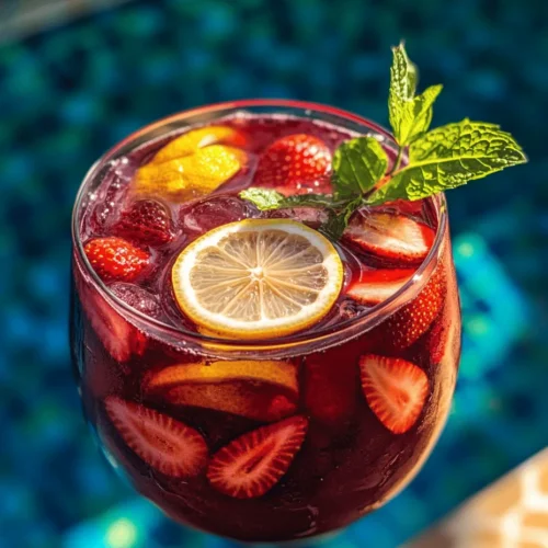 At the heart of this exquisite drink lies hibiscus tea, derived from the dried petals of the hibiscus flower. With its deep crimson hue, hibiscus tea is as visually appealing as it is flavorful. Its tart and slightly floral taste serves as a perfect base for a refreshing beverage. Historically, hibiscus tea has been enjoyed across numerous cultures, from North Africa to the Caribbean, often served as a cooling drink during the sweltering heat.