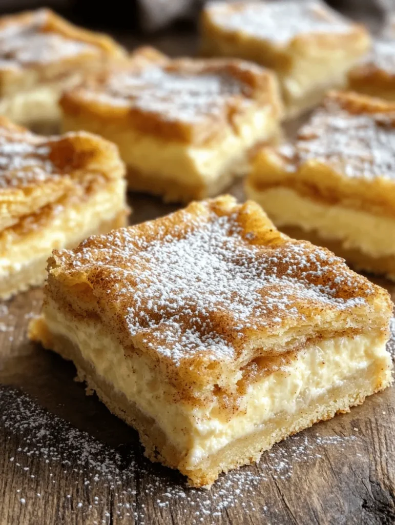 In the realm of desserts, few creations capture the essence of indulgence quite like Sopapilla Cheesecake Bars. This delightful treat is a harmonious blend of two beloved classics: the crispy, airy texture of traditional Mexican sopapillas and the smooth, rich flavor of cream cheese cheesecake. With their golden-brown crust and creamy center, these bars are not only visually appealing but also burst with flavor, making them an ideal choice for any occasion. Whether you’re hosting a festive gathering, attending a potluck, or simply satisfying a sweet tooth, Sopapilla Cheesecake Bars are sure to impress.