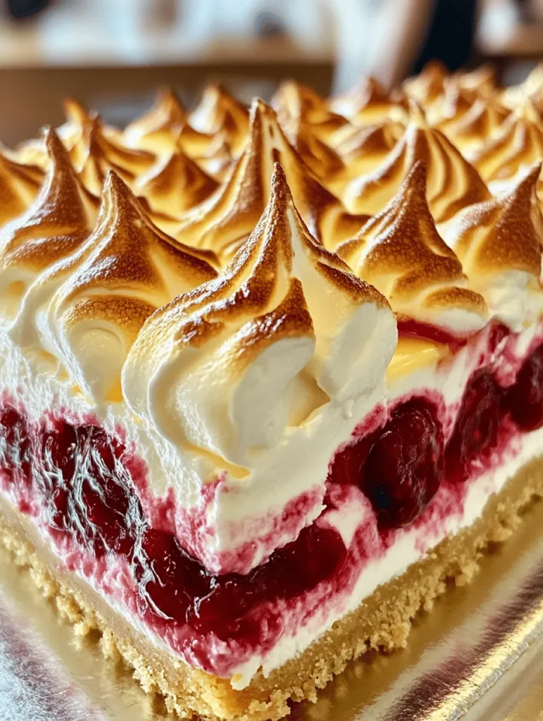 If you’re searching for a dessert that tantalizes the taste buds and makes a stunning centerpiece for any gathering, look no further than the Heavenly Lemon Raspberry Meringue Cheesecake. This delightful treat combines the zesty brightness of fresh lemons, the sweet-tart burst of ripe raspberries, and the ethereal lightness of meringue, all layered within a rich cheesecake. Each bite offers a symphony of flavors and textures, making it a perfect choice for those who appreciate a well-crafted dessert.