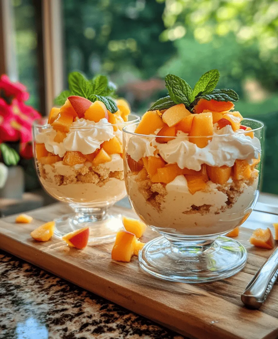 When it comes to light and refreshing desserts, few creations can rival the elegance of a Peach Mousse Trifle. This delightful treat combines the velvety smoothness of peach mousse with layers of crunchy graham cracker crumbs and the sweetness of ripe peaches. Perfect for two, this trifle strikes a beautiful balance of flavors and textures, making it an ideal dessert for intimate gatherings or a sweet indulgence after dinner.