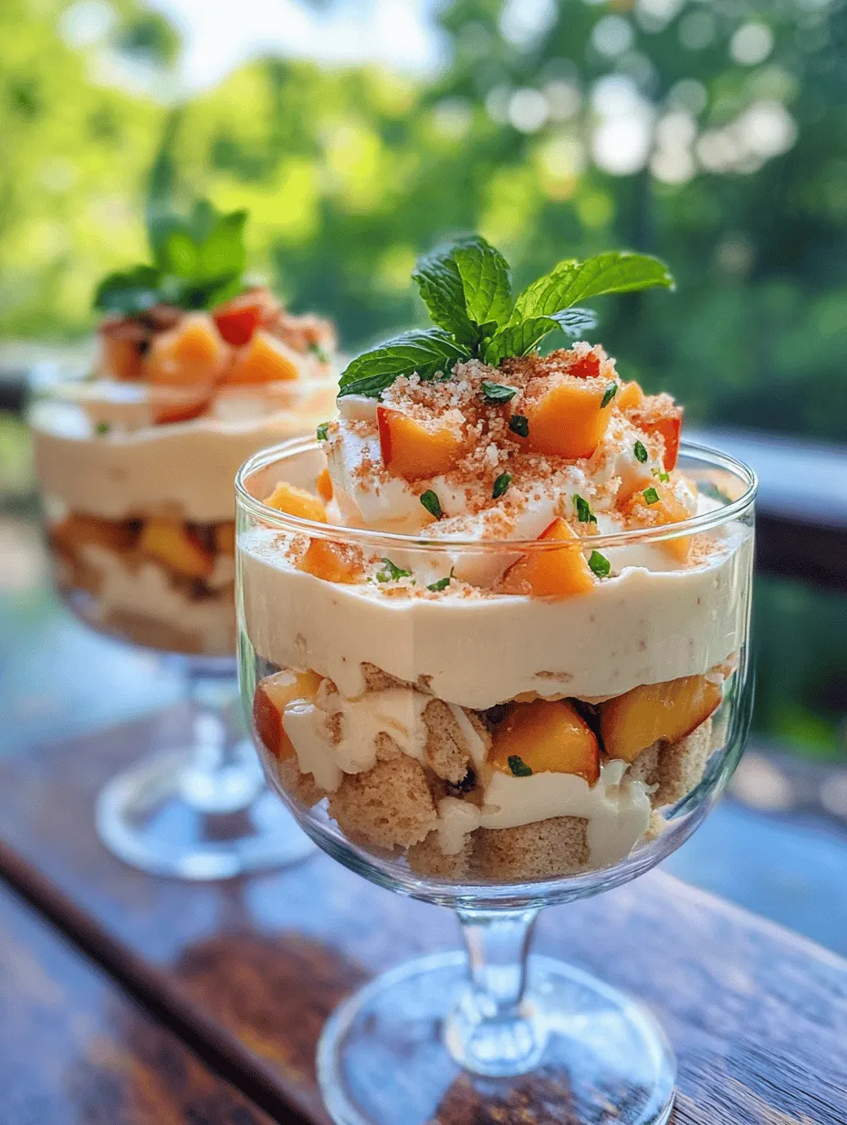 When it comes to light and refreshing desserts, few creations can rival the elegance of a Peach Mousse Trifle. This delightful treat combines the velvety smoothness of peach mousse with layers of crunchy graham cracker crumbs and the sweetness of ripe peaches. Perfect for two, this trifle strikes a beautiful balance of flavors and textures, making it an ideal dessert for intimate gatherings or a sweet indulgence after dinner.