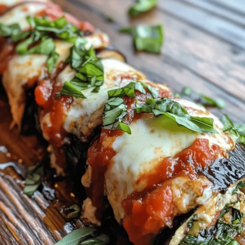 Welcome to the savory world of Eggplant Rollatini Delight, a dish that perfectly embodies the essence of Italian comfort food while catering to vegetarians and meat-lovers alike. This delightful recipe transforms tender slices of eggplant into a deliciously stuffed roll, filled with creamy ricotta, savory mozzarella, and fragrant basil, all slathered in a rich marinara sauce. As you take a bite, your taste buds will dance with joy, experiencing the harmonious blend of flavors and textures that this dish offers.