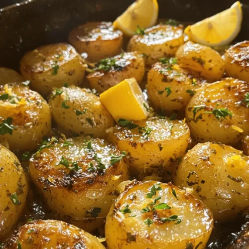 Discover the delightful world of Mediterranean flavors with our Zesty Greek Lemon Potatoes recipe. This dish, characterized by its bright lemony taste and aromatic herbs, is an excellent accompaniment to a variety of meals. The vibrant flavors of fresh lemon juice, aromatic garlic, and earthy oregano come together to create a side dish that is not just delicious but also visually appealing. Perfect for family dinners or gatherings, these roasted Yukon Gold potatoes are not only easy to prepare but also packed with flavor. In this article, we will explore the ingredients, preparation steps, and the cultural significance of this beloved dish, making it a staple in your culinary repertoire.