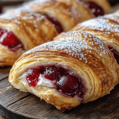 At the heart of our Delightful Cherry Danish is the crescent roll dough, a convenient and versatile ingredient that serves as the base for this pastry. Designed to provide a light and flaky texture, crescent roll dough is a go-to for both novice and experienced bakers alike. The beauty of using pre-made dough lies in its ability to save time without compromising on quality or taste.