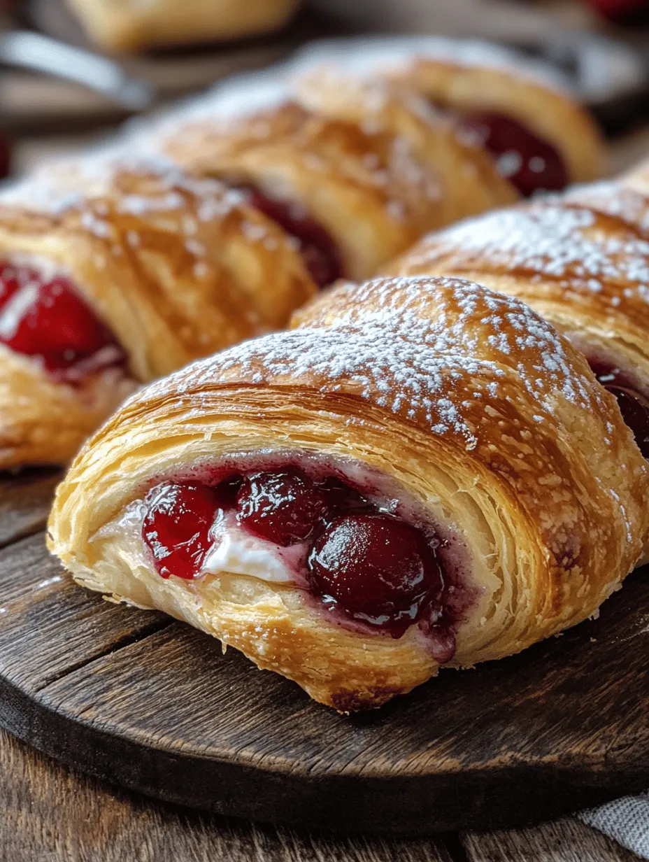 At the heart of our Delightful Cherry Danish is the crescent roll dough, a convenient and versatile ingredient that serves as the base for this pastry. Designed to provide a light and flaky texture, crescent roll dough is a go-to for both novice and experienced bakers alike. The beauty of using pre-made dough lies in its ability to save time without compromising on quality or taste.