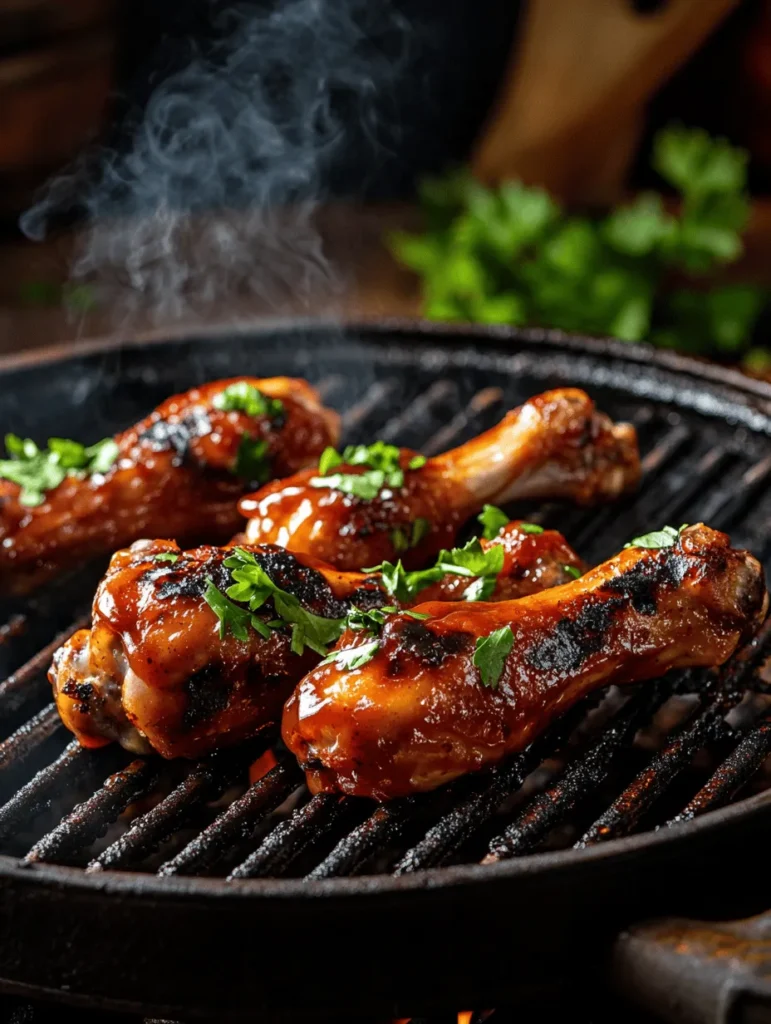 Sizzling BBQ Chicken Drumsticks on the Grill is a timeless recipe that encapsulates the essence of outdoor cooking. The combination of tender chicken, infused with a smoky flavor from the grill and coated in a rich, tangy barbecue sauce, makes this dish a favorite for many. Whether you're firing up the grill for a summer cookout, celebrating a family gathering, or simply enjoying a cozy dinner at home, these drumsticks promise to be the star of your meal.