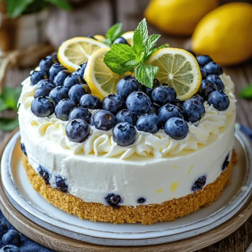 When the sun is shining, and the days are long, there’s nothing quite like a refreshing dessert to cool you off. Enter the No-Bake Lemon Dazzling Blueberry Cream Cake. This delightful treat is a perfect harmony of zesty lemon and sweet blueberries, delivering a burst of flavor that dances on your palate. The beauty of this recipe lies not only in its bright and vibrant taste but also in its no-bake convenience, making it an excellent choice for those who want to avoid the heat of the oven during the warmer months.